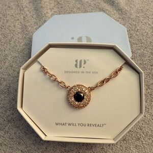 Stunning Rose Gold and Black Pendant Necklace